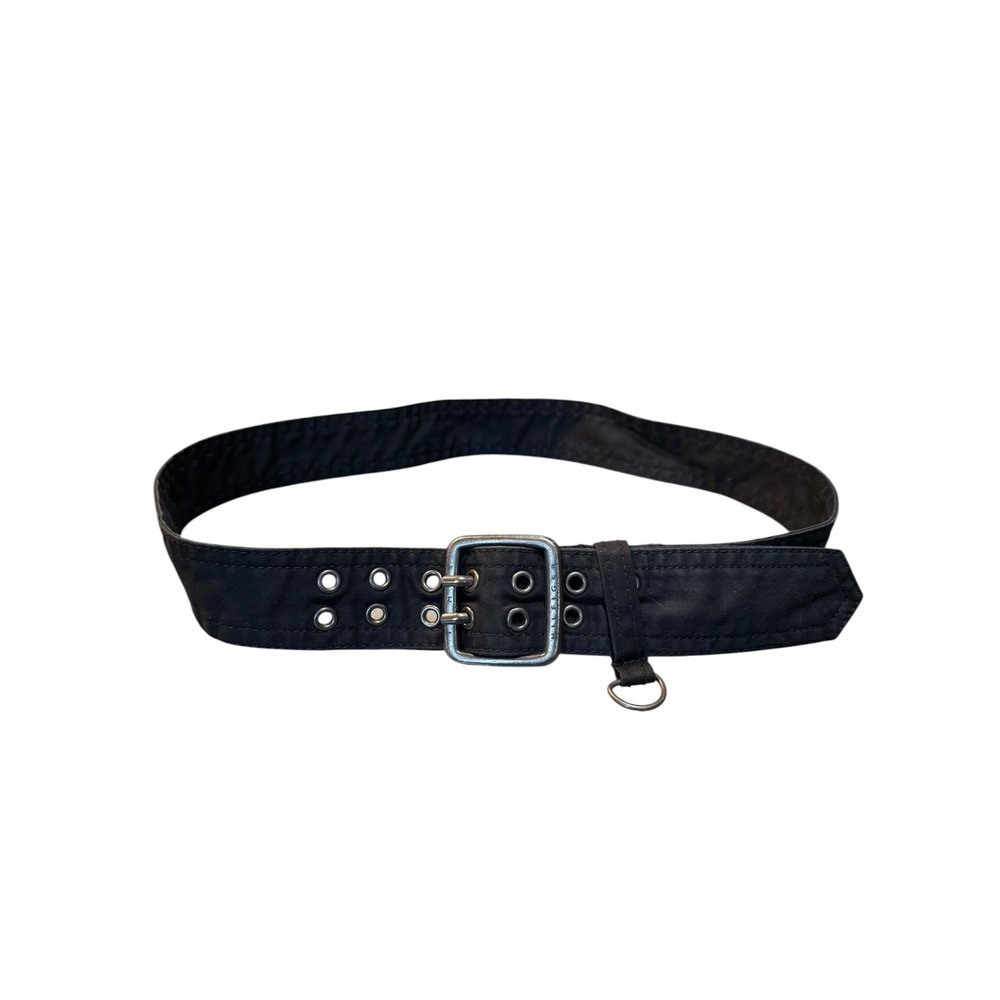 Tommy Hilfiger Unisex Black‎ Canvas Utility Belt Double Prong Buckle